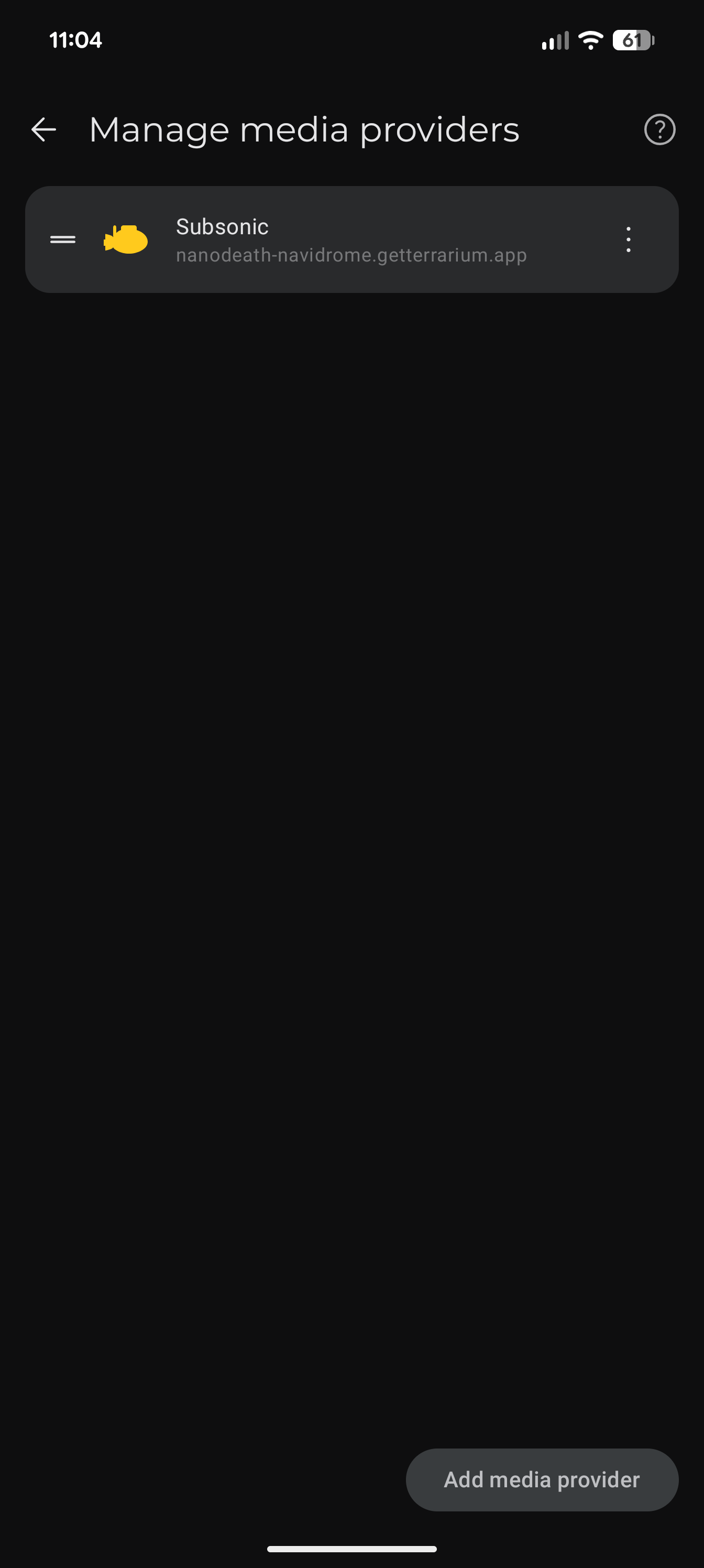 Subsonic provider added
